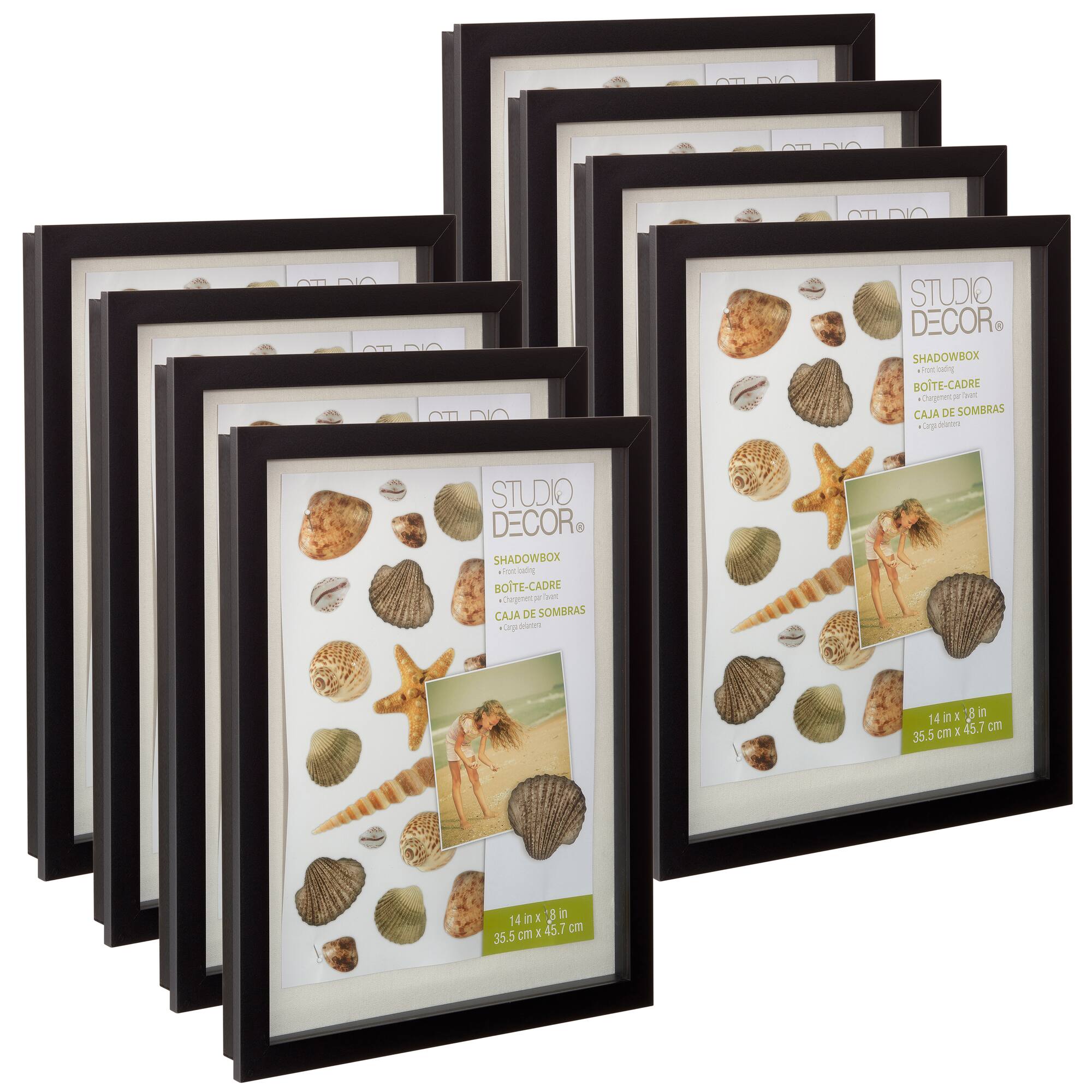 8 Pack: Black 14" x 18" Shadow Box by Studio Décor®